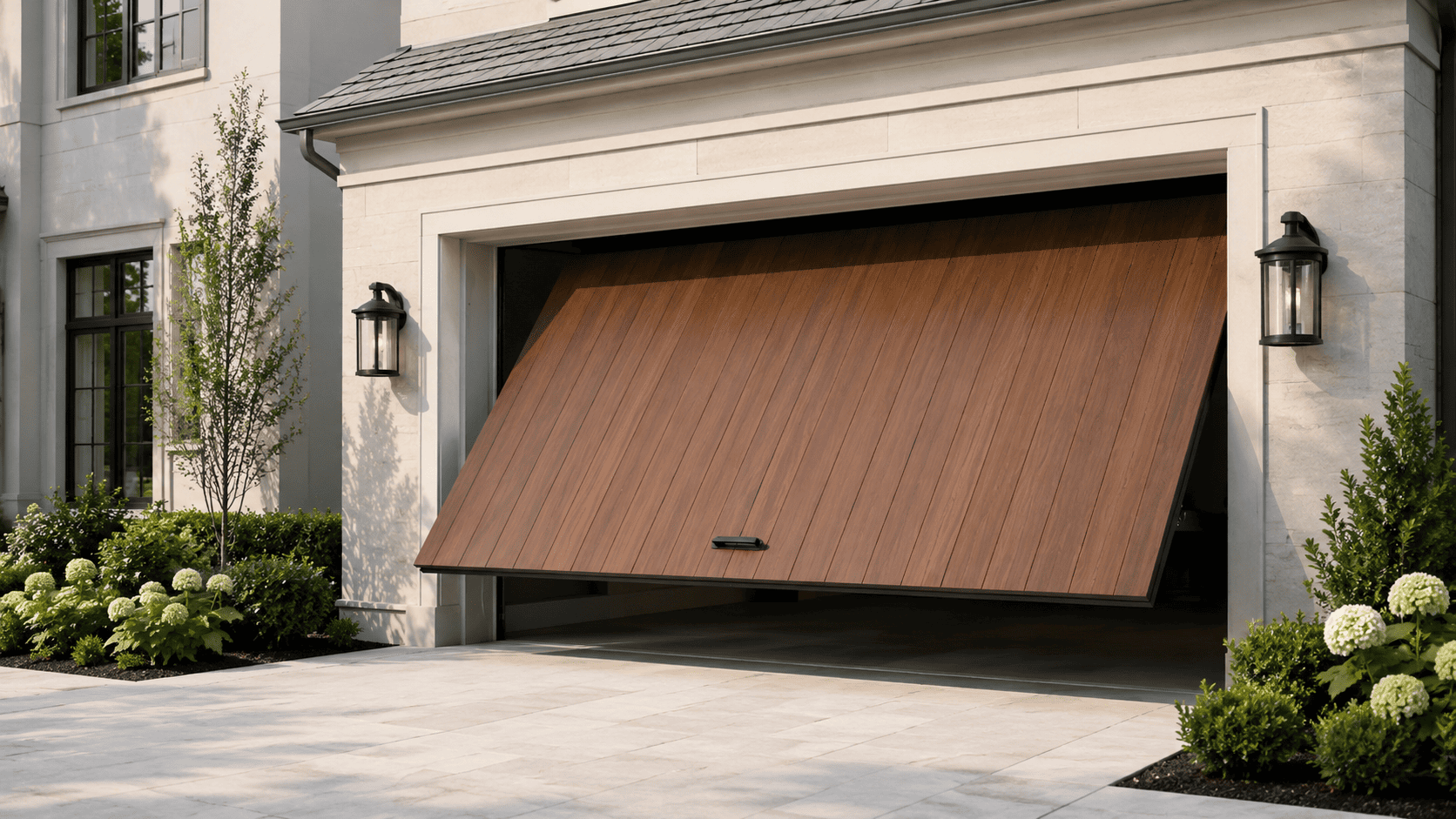 Garage door repair in progress — Waverton